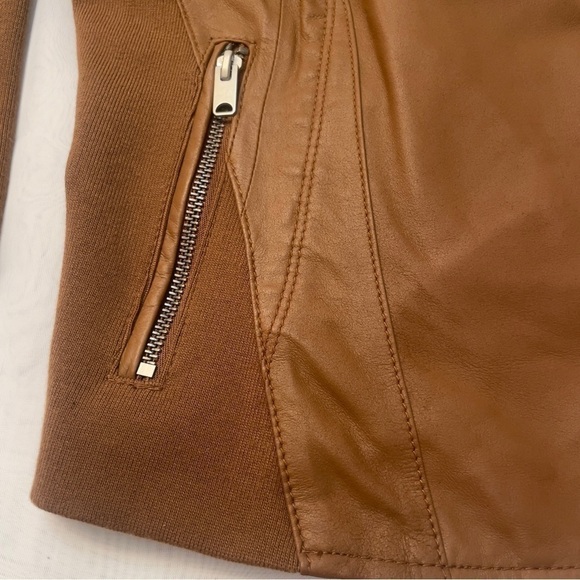 MARC New York by Andrew Marc Felix Leather Jacket size XS color whiskey/brown - Picture 3 of 15